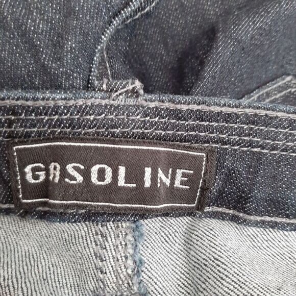 GASOLINE Mid-Rise Straight Long Leg Dark Blue Jeans Sz 6 - Picture 12 of 13